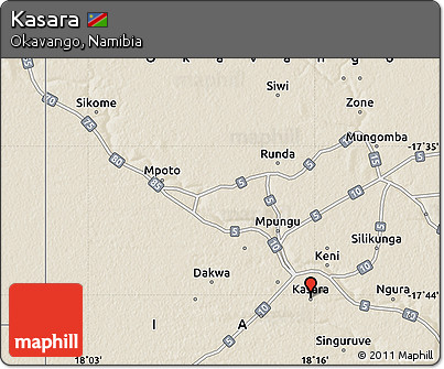 Shaded Relief Map of Kasara