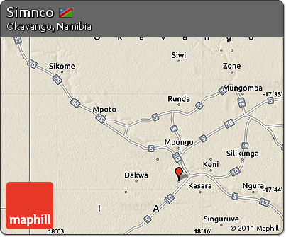 Shaded Relief Map of Simnco