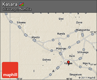 Shaded Relief Map of Kasara
