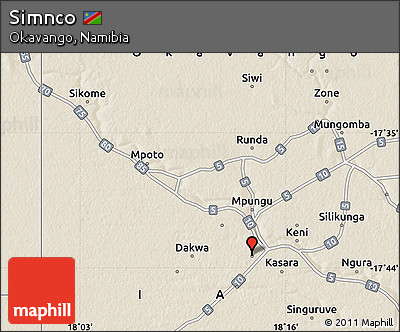 Shaded Relief Map of Simnco