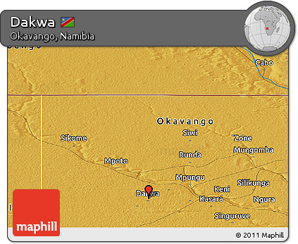 Physical Panoramic Map of Dakwa