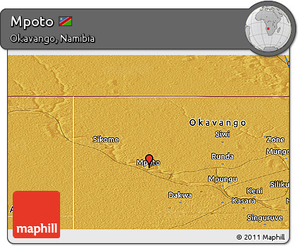Physical Panoramic Map of Mpoto