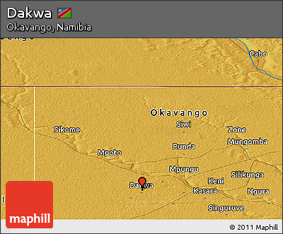 Physical Panoramic Map of Dakwa