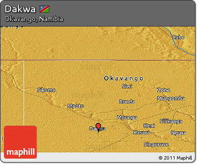 Physical Panoramic Map of Dakwa