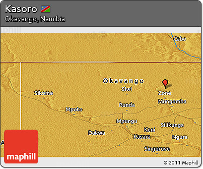 Physical Panoramic Map of Kasoro