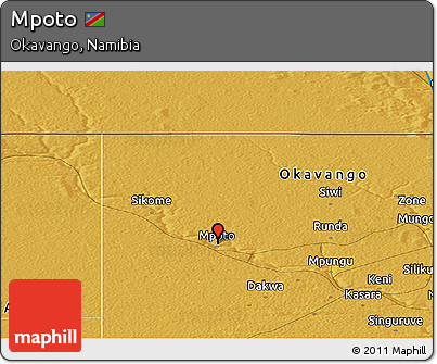 Physical Panoramic Map of Mpoto