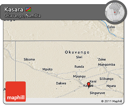 Shaded Relief Panoramic Map of Kasara