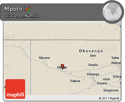 Shaded Relief Panoramic Map of Mpoto