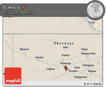 Shaded Relief Panoramic Map of Simnco