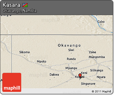 Shaded Relief Panoramic Map of Kasara