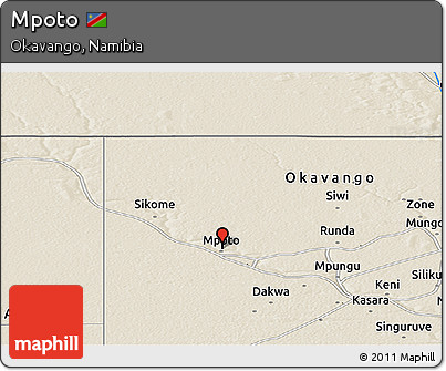 Shaded Relief Panoramic Map of Mpoto