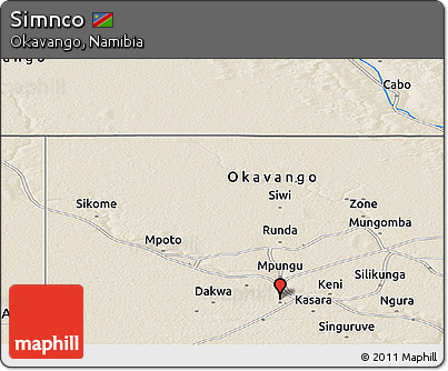 Shaded Relief Panoramic Map of Simnco