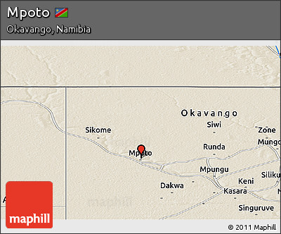 Shaded Relief Panoramic Map of Mpoto