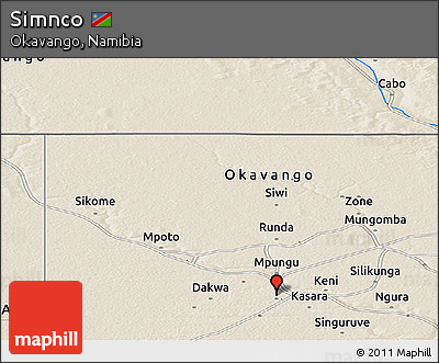 Shaded Relief Panoramic Map of Simnco