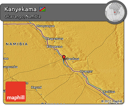 Physical 3D Map of Kanyekama
