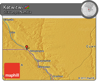 Physical 3D Map of Katwitwi