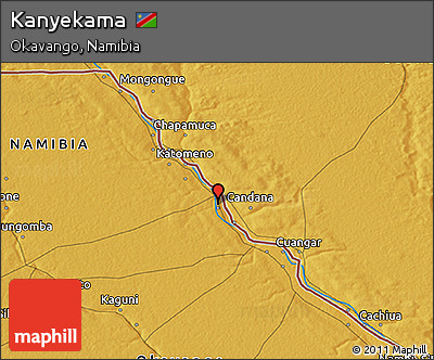 Physical 3D Map of Kanyekama