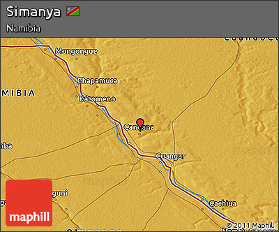 Physical 3D Map of Simanya