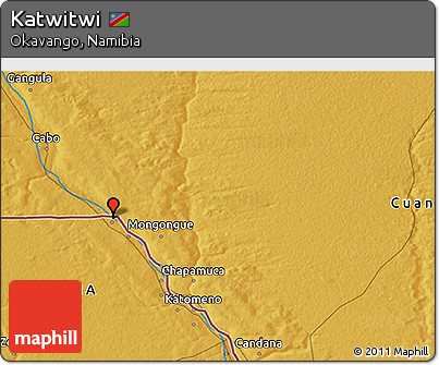 Physical 3D Map of Katwitwi
