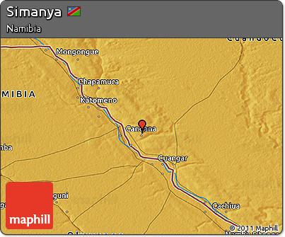 Physical 3D Map of Simanya