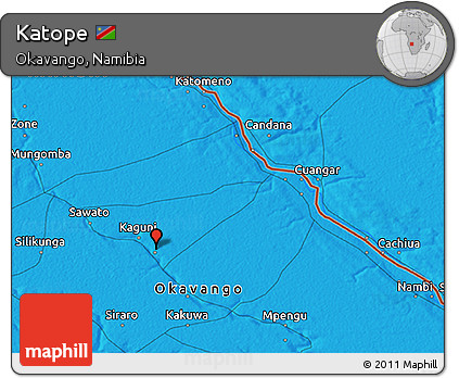 Political 3D Map of Katope