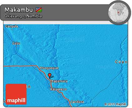 Political 3D Map of Makambu