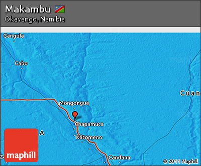 Political 3D Map of Makambu