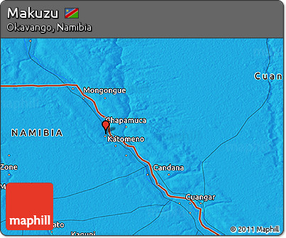 Political 3D Map of Makuzu