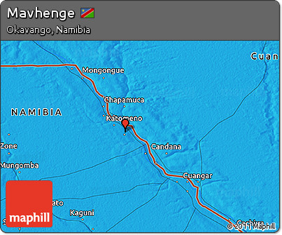 Political 3D Map of Mavhenge