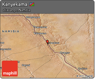 Satellite 3D Map of Kanyekama