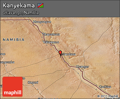 Satellite 3D Map of Kanyekama
