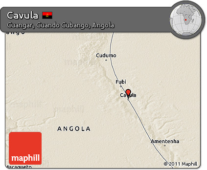 Shaded Relief 3D Map of Cavula