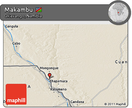 Shaded Relief 3D Map of Makambu