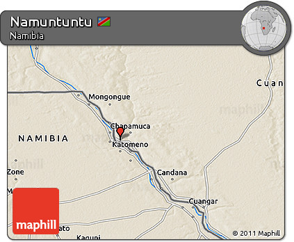 Shaded Relief 3D Map of Namuntuntu
