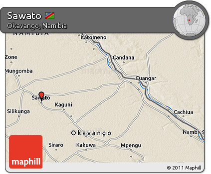 Shaded Relief 3D Map of Sawato