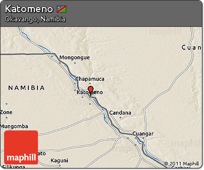 Shaded Relief 3D Map of Katomeno