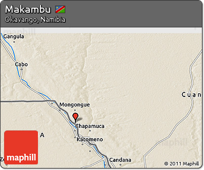 Shaded Relief 3D Map of Makambu