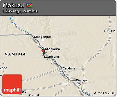 Shaded Relief 3D Map of Makuzu