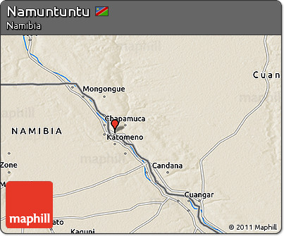 Shaded Relief 3D Map of Namuntuntu