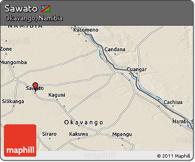 Shaded Relief 3D Map of Sawato