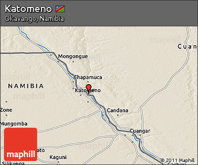Shaded Relief 3D Map of Katomeno