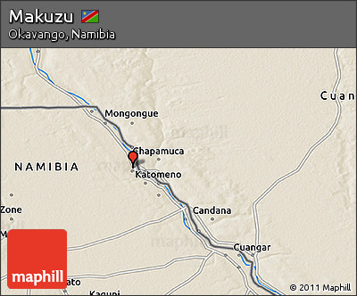 Shaded Relief 3D Map of Makuzu