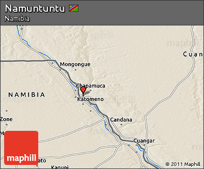 Shaded Relief 3D Map of Namuntuntu