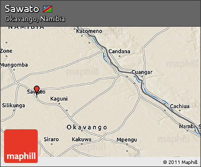 Shaded Relief 3D Map of Sawato
