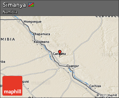 Shaded Relief 3D Map of Simanya
