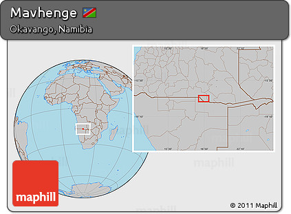 Gray Location Map of Mavhenge