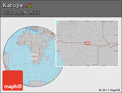 Gray Location Map of Katope
