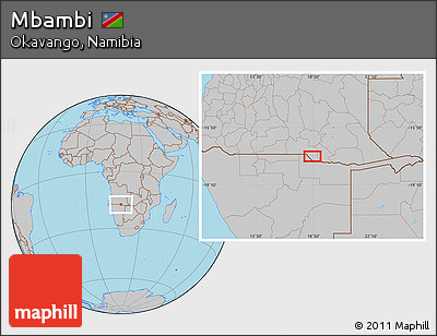 Gray Location Map of Mbambi