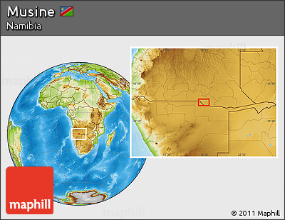 Physical Location Map of Musine
