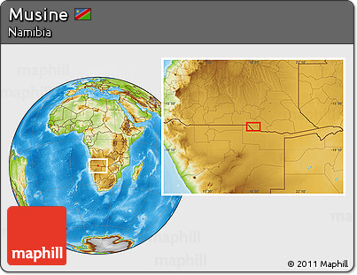 Physical Location Map of Musine